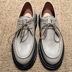 Legres Gray/Beige Leather Derbys